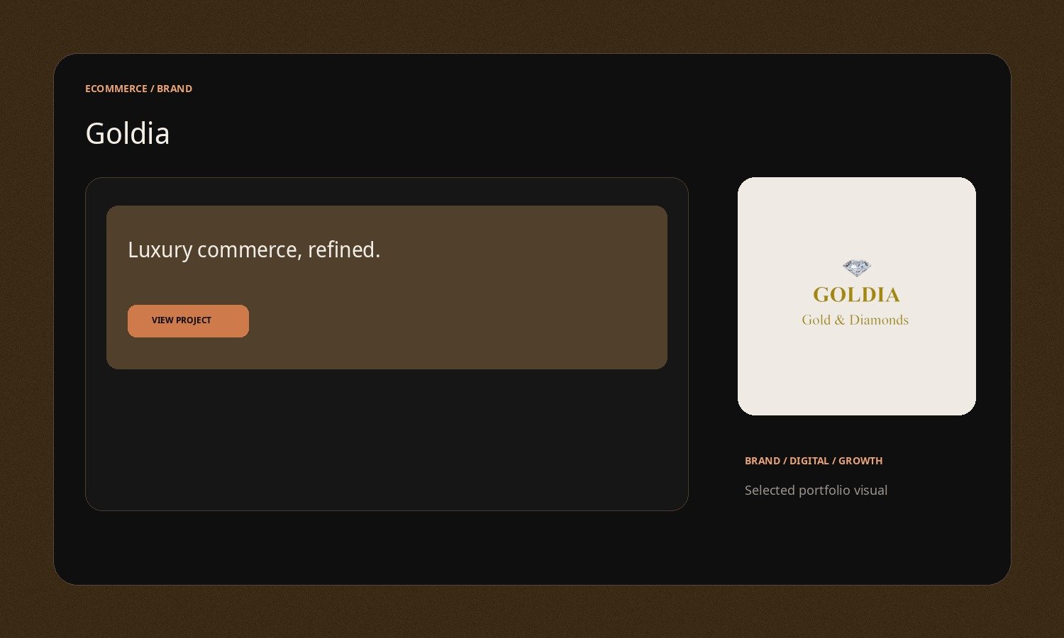 Goldia portfolio presentation